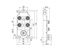 Пассивный распределитель SAI-4-S 4P FC (1847960000)