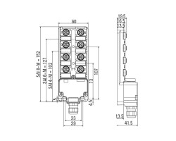 Пассивный распределитель SAI-8-M 5P M12 OL2 (1816610000)