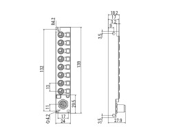 Пассивный распределитель SAI-8-S12 3P M8 L (1871680000)