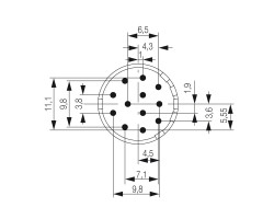 Соединительный разъем, вставка SAI-M23-BE-12 (1995850000)