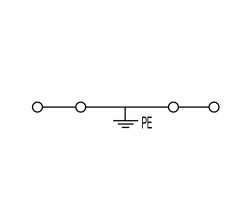 Клемма с заземлением ZPE 2.5/4AN (1608660000)