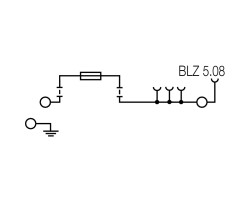 Клемма с предохранителем WMF 2.5 FU BLZ PE SW (1162820000)