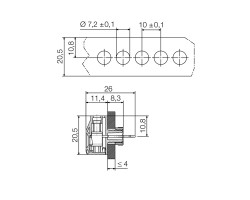 Проходная клемма VWGK 4 SW (1250650000)