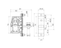 Проходная клемма WGK 95 F VP SW (1250660000)