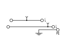 Распределительная клемма WDL 2.5/S/L/L/PE (1031100000)
