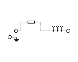 Клемма с предохранителем WMF 2.5 FU PE 10-36V SW (1163050000)