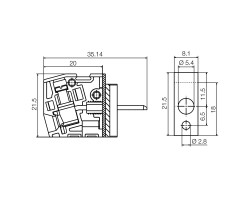 Проходная клемма WGK 4 VP GN/YE (1003890000)