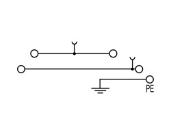 Проходная клемма ZDKPE 2.5-2/N/L/PE (1895700000)