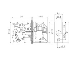 Проходная клемма WGK 4/Z SW (1250940000)