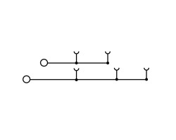 Клемма с разъемами ZDT 2.5/2 BL (1348970000)