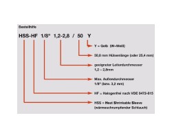 Термоусадочный маркер из трубки HSS-HF 1/8 1.8-2.8/50Y (1961900000)