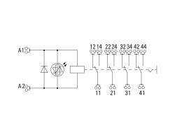 DRMKITP 24VDC 4CO LD/PB Релейный модуль (2576140000)