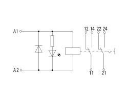 RCIKITP 24VDC 2CO LD/PB Модуль релейный (8897230000)