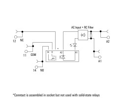 TOS 230VAC RC 24VDC2A Твердотельное реле (1127240000)