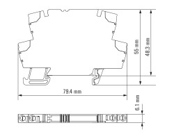 TOP 230VAC/48VDC 0.5A RC Твердотельное реле (1189260000)