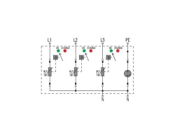 VPU I 3+1 280V/12,5KA Разрядник для защиты от перенапряжения (1352230000)