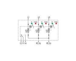 VPU II 3 R 600V/25kA Разрядник для защиты от перенапряжения (1353000000)