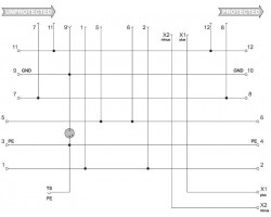 VSPC BASE 2/4CH FG R Основание для защиты от перенапряжения (8951800000)