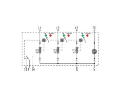 VPU I 3+1 R 280V/12,5KA Разрядник для защиты от перенапряжения (1352240000)