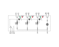 VPU I 3+1 R 400V/25KA Разрядник для защиты от перенапряжения (1351880000)