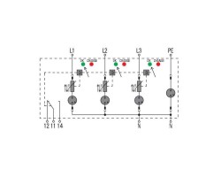 VPU I 3+1 R LCF 280V/12,5KA Разрядник для защиты от перенапряжения (1352030000)