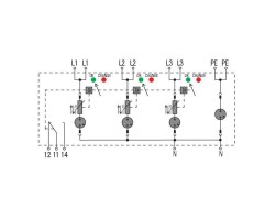 VPU I 3+1 R LCF 280V/25KA Разрядник для защиты от перенапряжения (1351770000)