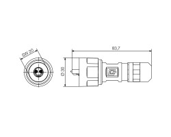 Оптоволоконный разъем IE-PS-V01M-2LC-MM (1963220000)