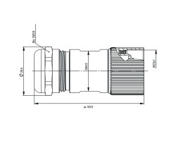 Корпус соединительного разъема SAI-M23-GS-7/12-VA (1452440000)