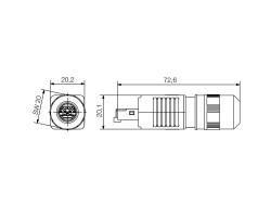 Разъем RJ45 IE-PS-V04P-RJ45-FH (1963160000)