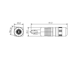 Оптоволоконный разъем IE-PS-V04P-2SC-POF (1963380000)