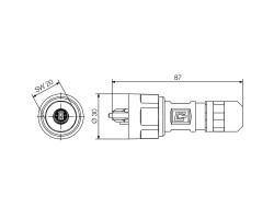 Оптоволоконный разъем IE-PS-V01M-2SC-POF (1963280000)