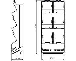 Корпус для электроники CH20M45 S 3P/3P BK (1137730000)