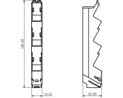 Корпус для электроники CH20M12 S PPP BK (1174280000)