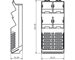 Корпус для электроники CH20M45 S 2PSC/2PSC BK (1111720000)