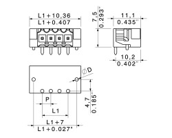 Вилочный разъем, соединение под пайку SL-SMT 3.50/09/90RF 1.5SN BK BX (1000650000)