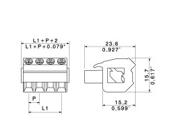 Розеточный разъем с винтовым соединением BLZP 5.08HC/14/225B SN OR BX (1945870000)