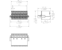 Розеточный разъем с пружинным соединением BL-I/O 3.50/30F SN BK BX (1779920000)