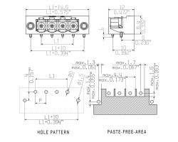 Вилочный разъем, соединение под пайку SL-SMT 5.08HC/17/90LF 3.2SN BK BX (1780580000)