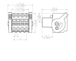 Розеточный разъем с пружинным соединением B2L 3.50/32/180F SN OR BX PRT (1024040000)