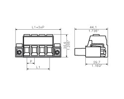 Розеточный разъем с винтовым соединением BUZ 10.16HP/04/180SF AG BK BX (1924720000)