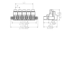 Розеточный разъем с винтовым соединением BLZ 7.62HP/09/180F SN BK BX (1095750000)