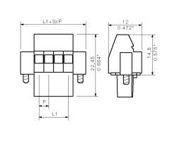 Розеточный разъем с винтовым соединением BL 3.50/06/90F SN BK BX (1639280000)