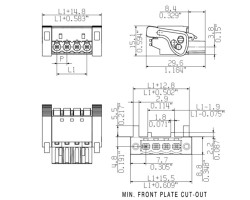 Розеточный разъем с пружинным соединением BLF 5.00HC/12/180LR SN OR BX (1016450000)