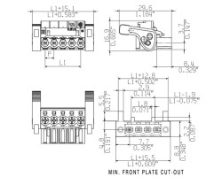 Розеточный разъем с винтовым соединением BLZP 5.00HC/17/180LR SN OR BX (1956220000)