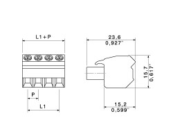 Розеточный разъем с винтовым соединением BLZP 5.08HC/04/225 SN OR BX (1946270000)