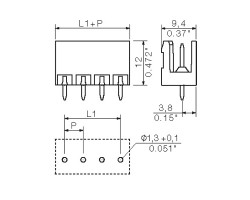 Вилочный разъем, соединение под пайку SLA 10/180 3.2SN OR BX (1240360000)