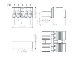 Вилочный разъем с пружинным соединением SVF 7.62HP/04/180MSF4 SN BK BX (1430080000)