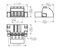 Вилочный разъем с винтовым соединением SVZ 7.62HP/05/180SF SN BK BX (1931990000)