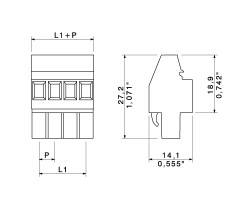 Розеточный разъем с винтовым соединением BLZP 5.08HC/22/270 SN OR BX (1948990000)