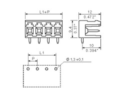 Вилочный разъем, соединение под пайку SLA 24/90 3.2SN OR BX (1316160000)